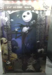 NEW REAL D 11 X 17 3D LENTICULAR JACK & ZERO POSTER NIGHTMARE BEFORE CHRISTMAS