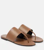 [The Row] The Row Signum leather thong sandals AU 11 brown