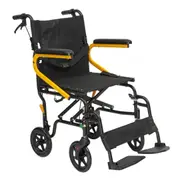 Super Light Transport Wheelchair - Folding Frame, Padded Armrests, 9.4kg Lightweight Design-LiteGo