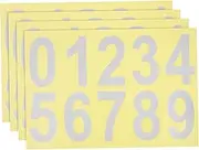 SEWACC 4Sheets Reflective Mailbox Numbers High Visibility Adhesive Stickers for Outdoor Use Decals for Easy Identification Durable PVC Material for All Weather