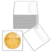 50 Pcs Single Pocket Coin Sleeves Coin Storage Protectors Pouches for Collectors