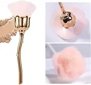 KuAoyoja Nail Art Dust Powder Remover, Pink Rose Soft Brush Acrylic Nail Arts Manicure Dust Cleaner Brush for Nail Trimming Cleaning Makeup Brush Tools (Pink)