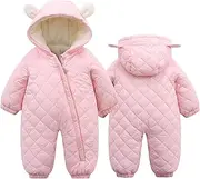 [KEOYA] Baby Infant Girls Boys Winter Snowsuit Zipper Puffer Jumpsuit Warm Down Romper Thick Outwear