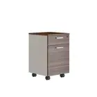 Modern Furniture ANDERS 40x58cm Mobile Drawer Cabinet - Hazelnut & Beige