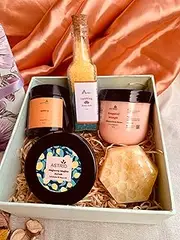 Delicate Citrusy and Mango gift set, Calming and Uplifting, Set of 5, Women's Day Gifting, Bath and Body Care, Wellness Spa hamper, Bridesmaid hamper, Paraben and Sulphate free