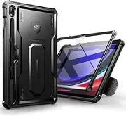 [Dexnor] for Samsung Galaxy Tab S9 Case, [Built in Screen Protector and Kickstand] Heavy Duty Military Grade Protection Shockproof Protective Cover for Samsung Tab S9 - Black