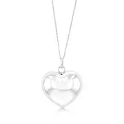 Sterling Silver Puffed Heart Pendant