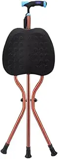 Stylish Ultra-Light Portable Walking Stick, Practical Crutches Stool with Light, Foldable and Easy to Store Crutch Chair, for Hiking, Travel