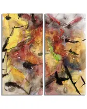 Ready2HangArt Bueno Exchange LXXIX 2 Piece Wrapped Canvas Wall Art Set