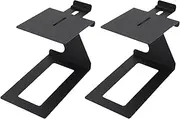 Asixxsix Desktop Speaker Stand, Cantilevered Tilted Studio Monitor Up to 15° with Anti Vibration EVA Pads, 22lbs Load Capacity Heavy Duty Metal Bookshelf Speaker Riser