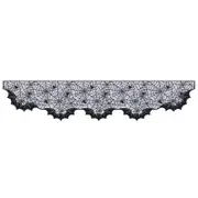 2 Pcs Black Lace Spider Web Shape Fireplace Cover for Halloween Party Decor 20x80 inches