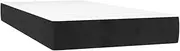vidaXL King Single Velvet Pocket Spring Mattress - 106x203x20 cm - Black, Comfort Foam, Medium-Firm Support for Bedroom