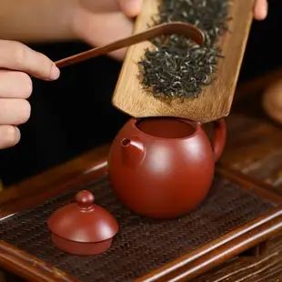紫砂壺小茶壺宜興球孔大紅袍純手工單人小品茶具120ml小號 小容量