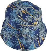 [WRITWAA] Coconut Tree Sun Hat Reversible Bucket Hat Leopard Print for Women Sun Protection Cap for Outdoor Activities