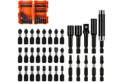 34Pc Impact Screwdriver Bit Set Nut Driver Magnetic Drill Holder Quick Release