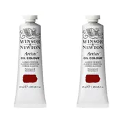 2x Winsor & Newton Artists Oil Colour 37ml Paint Tube Alizarin Crimson Series 2