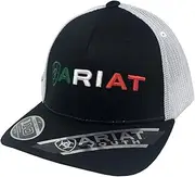 [ARIAT] Youth Boy's Mexican Flag Color Logo Cap A300013901 Black/White, Black/White