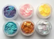 Queen&Co SEA SHELL SEQUIN SHAKER TOPPINGS BUNDLE (6) COLORS Scrapbooking CARDS