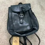 New With Tags Patricia Nash Black Leather Mini Backpack - Orig. $200
