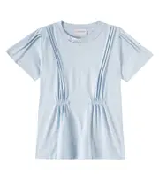 [Moncler Enfant] Moncler Enfant Embellished cotton jersey T-shirt Y 14 blue