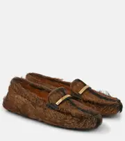 [Tod's] Tod's Gommino calf hair loafers AU 9 brown
