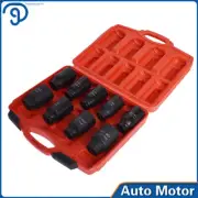 29-38mm 1/2" Drive Metric Axle Hub Nut Socket 9pcs Deep Impact Socket Tool Kit
