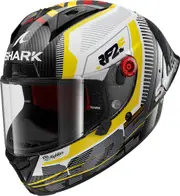 Shark Aeron GP Replica Raul Fernandez Signature Helmet, black-white-yellow, Size S for Men Black White Yellow