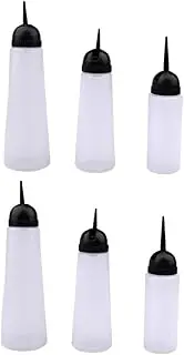 LIFKOME 6Pcs Calibration Curve Applicator Bottles for Hair Salon Use Empty Shampoo Bottles for Even Color Distribution and Easy Application