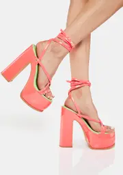 [Lemon Drop by Privileged] Drift Patent Platform Heels