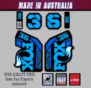 FOX style Factory 36 - 2021 Fork Decals Stickers Blue/black Laminated
