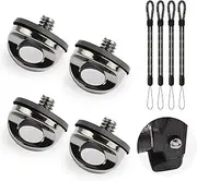 4 PCS Camera Mounting Screw, 1/4" Screw for Camera Strap D-Ring, 11/4" Eyelet, Tripod, Qr Plate and Tripod Accessories(Round)