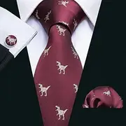 [GEDASHU] men's tie Sailing Pattern Men'S Tie Silk Animal Pattern Silk Tie Men'S Wedding Business Tie Set