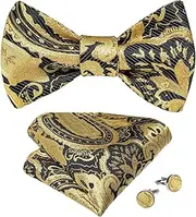 [Fitbitey] A set of men's tie silk woven wedding brooch set