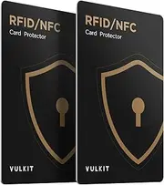 [VULKIT] RFID Blocking Cards 2 Pack Credit Card Protectors NFC Contactless Cards Protection for Business & Travel Wallet