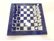 Lapis Lazuli Chess Set, Blue Marble Indoor & Outdoor Chess Sets, Gifts For Him