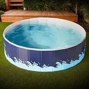 Foldable Dog Pool,Dog Paddling Pools for Large Pet,Portable Non-Inflatable Bathing Tub,Space-Saving Bath Basin Swim Tool for Adults Outdoor Backyard Garden Water Parties