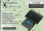 SUPERIOR BALANCE Q-600 600g x0.1g DIGITAL JEWELRY SCALE