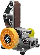 Multifunctional Desktop Vertical Mini Electric Abrasive Belt Sandpaper Polishing Machine DIY Angle Grinder Sharpening Machine(Set3)