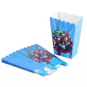 12 Pcs Set, avengers Pop Corn Candy Boxes Kids Birthday Party Supply