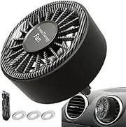 Car Vent Fan - Car Cooling Clip Fan,Portable Small Cooler with Colorful Light Scent Decoration for Van Vehicle Home Pickup Truck Room