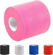 Glarks Pink Tulle Fabric Rolls 6 Inch by 200 Yards (600 ft), Tulle Ribbon Netting Spool for DIY Purple Tutu Bow Baby Shower Birthday Party Wedding Decorations Christmas Craft Supplies