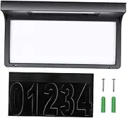 ARTIBETTER up House Numbers Street Outdoor Sign Powered Large House Plaque outside House Numbers Sign Plaques Solar Numbers House Number Plaque LED Address Numbers Plastic Black