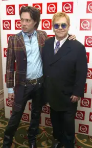 Muscians Elton John and Rufus Wainwright arrive at the Q Awards 2- 2004 Photo 2