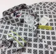 Robert Graham Geometric Diamond Patterned Jacquard Royal Sport Shirt Gentleman