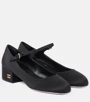 [Miu Miu] Miu Miu Canvas leather-lined Mary Jane pumps AU 4 black