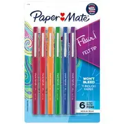 Paper Mate Flair Medium Fineliner 0.7mm Assorted 6 Pack