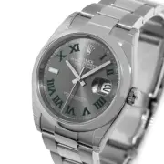 Rolex Datejust 36mm Stainless Steel Wimbledon Dial & Smooth Bezel 126200