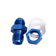 Aeroflow Brand Fuel Cell Fitting -10An Blue Fuel Cell Bulkhead Fitt