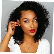 Mongolian Afro Kinky Curly Human Hair 3 Bundles 10/12/14 Inch Afro Curly Black