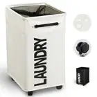 Rolling Laundry Hamper with Wheels Waterproof and Collapsible Laundry Baskets